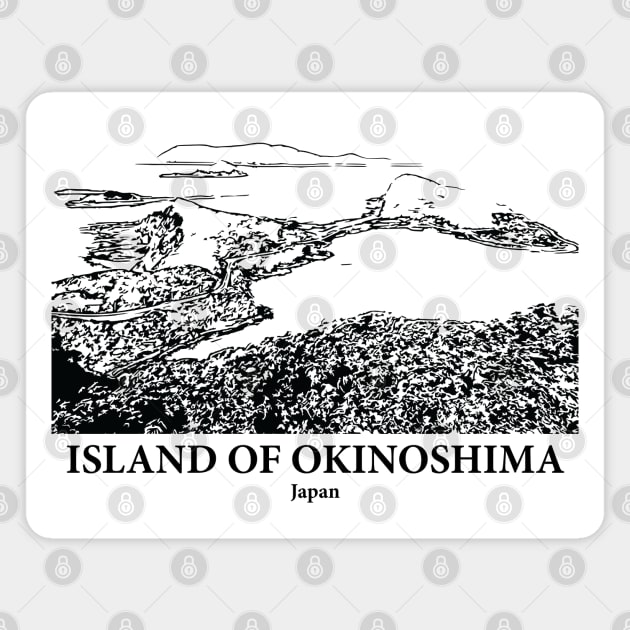 Island of Okinoshima - Japan Magnet by Lakeric